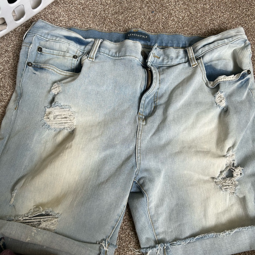 Aeropostale Distressed Denim Shorts